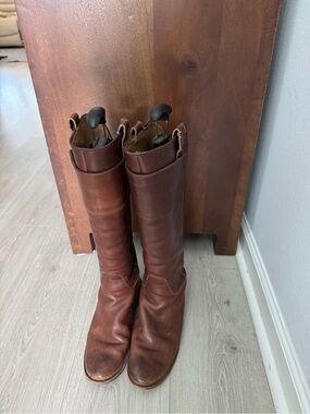 Frye Paige Women’s Brown Italian Leather Tall Riding Boot Size 7.5B